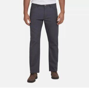 NEW Weatherproof Vintage Men's 32x32 Stretch Canvas Gray Fleece Lined Pants